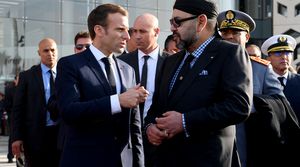 Le président français Emmanuel Macron et le roi Mohammed VI, à Rabat en novembre 2018.